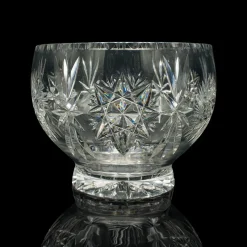Outlet Pamono Large Vintage English Cut Glass Crystal Fruit Bowl, 1960s