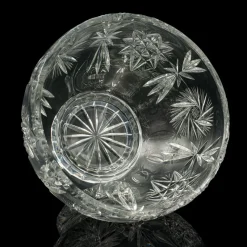 Outlet Pamono Large Vintage English Cut Glass Crystal Fruit Bowl, 1960s