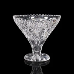 Pamono Large Vintage English Fruit Bowl in Crystal and Cut Glass, 1950> Serving Dishes