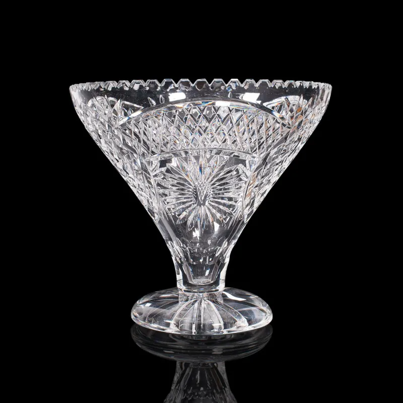 Pamono Large Vintage English Fruit Bowl in Crystal and Cut Glass, 1950> Serving Dishes