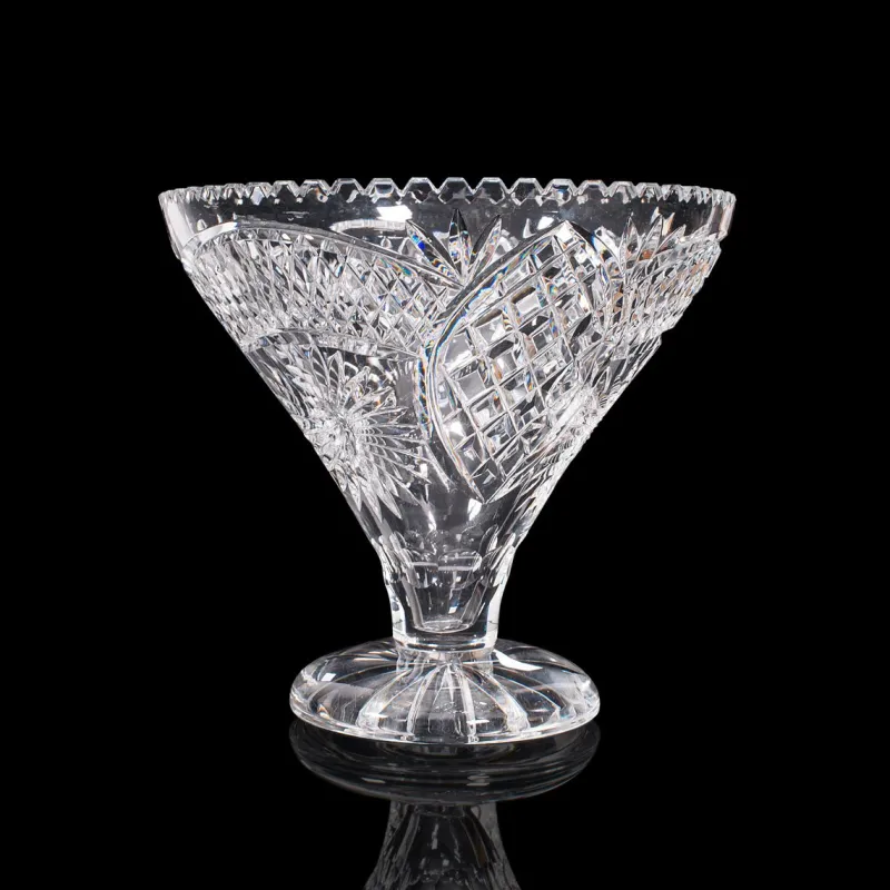 Pamono Large Vintage English Fruit Bowl in Crystal and Cut Glass, 1950> Serving Dishes