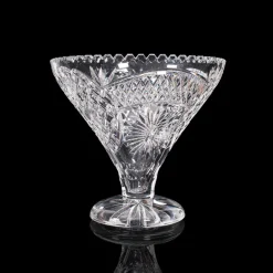 Pamono Large Vintage English Fruit Bowl in Crystal and Cut Glass, 1950><noscript><img width=