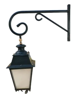 Pamono Large Vintage Facade Lanterns in Green Lacquer, Set of 2><noscript><img width=