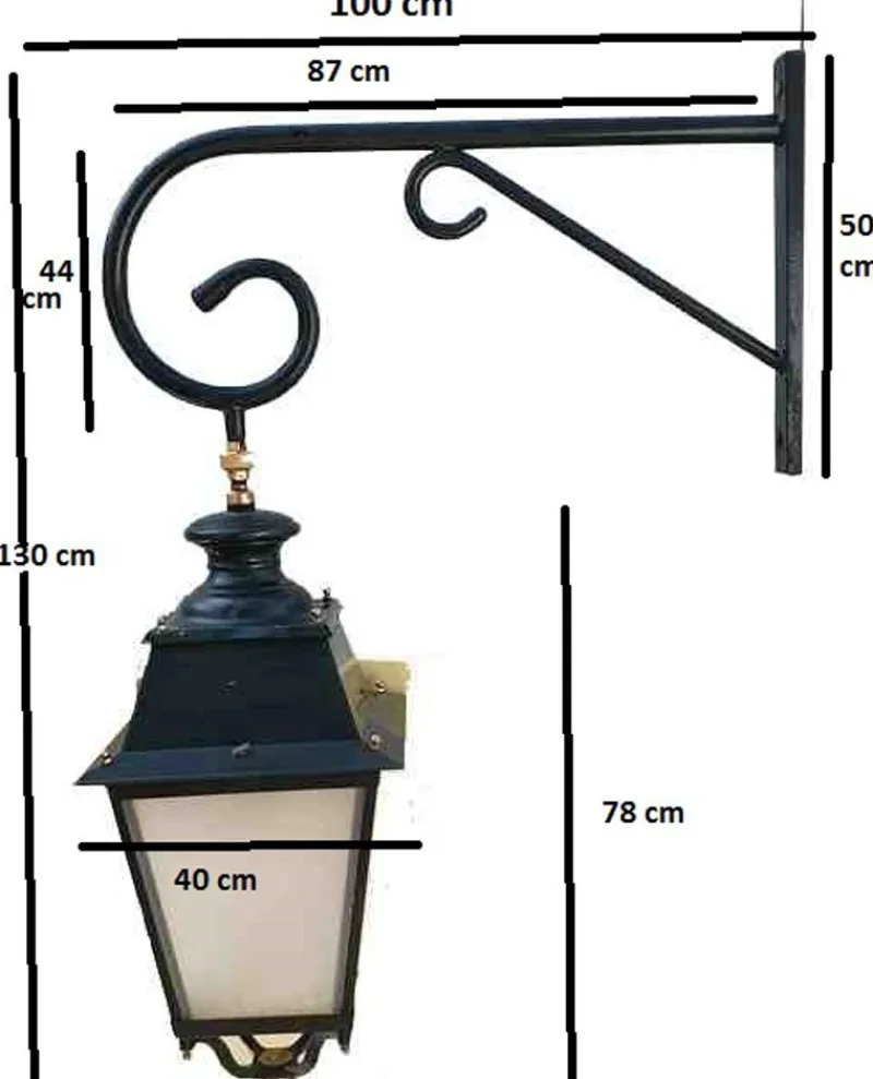 Pamono Large Vintage Facade Lanterns in Green Lacquer, Set of 2> Garden Lighting
