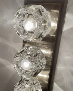 Pamono Large Vintage Glass Sconces from Peill & Putzler, 1970s, Set of 2><noscript><img width=