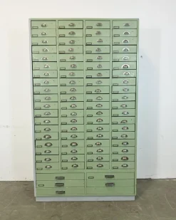 Sale Pamono Large Vintage Industrial Green Drawer Cabinet, 1960s