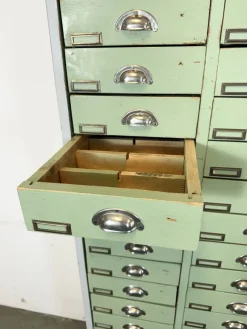 Sale Pamono Large Vintage Industrial Green Drawer Cabinet, 1960s