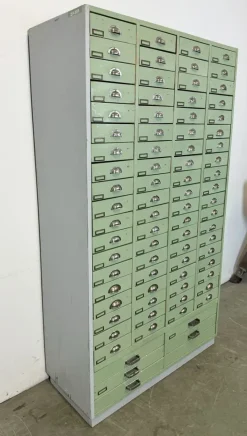 Sale Pamono Large Vintage Industrial Green Drawer Cabinet, 1960s
