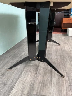 Pamono Large Vintage Italian Dining Table in Metal and Glass, 1960s><noscript><img width=