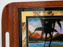 New Pamono Large Vintage Morpho Butterfly Wings Serving Tray