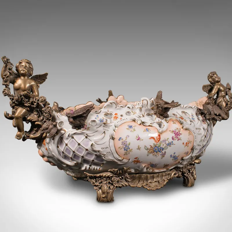 Pamono Large Vintage Neoclassical Ceramic Serving Dish, 1980s