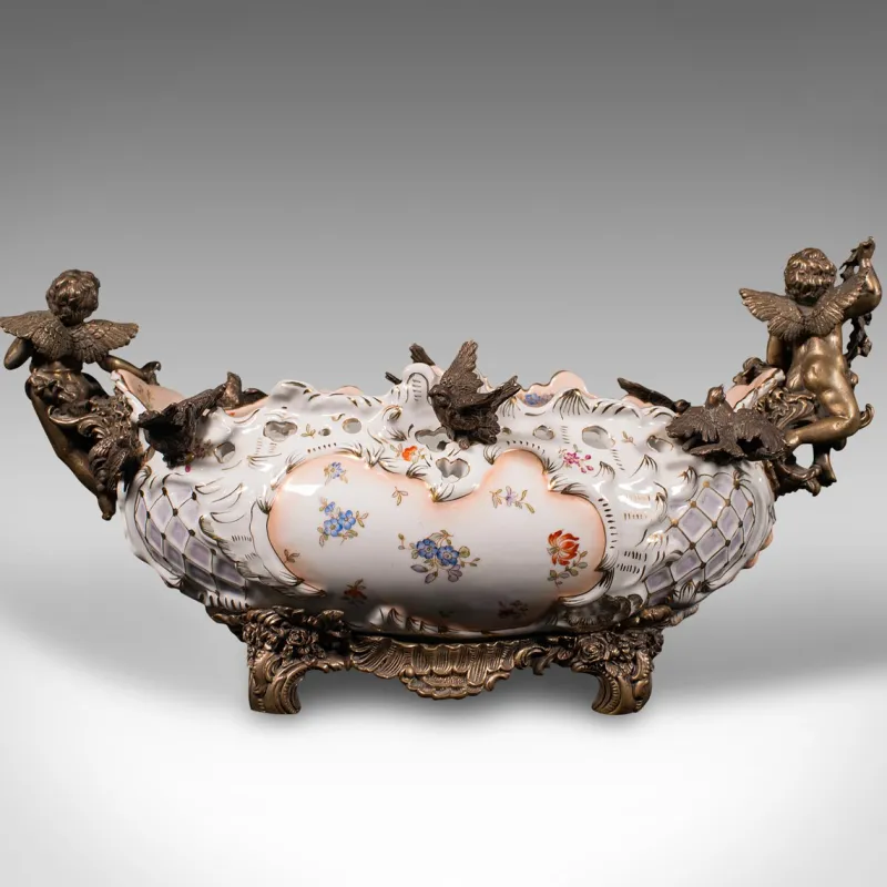 Pamono Large Vintage Neoclassical Ceramic Serving Dish, 1980s