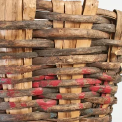 Pamono large Vintage Portuguese Grape Harvest Log Basket, 1950s><noscript><img width=