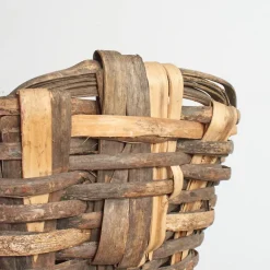 Pamono large Vintage Portuguese Grape Harvest Log Basket, 1950s><noscript><img width=