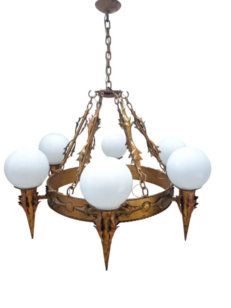 Best Pamono Large Vintage Regency Lamp, 1950s