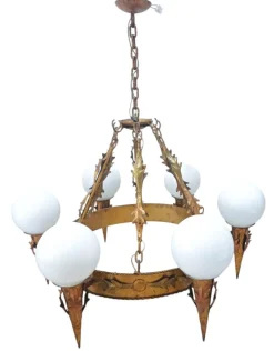Best Pamono Large Vintage Regency Lamp, 1950s