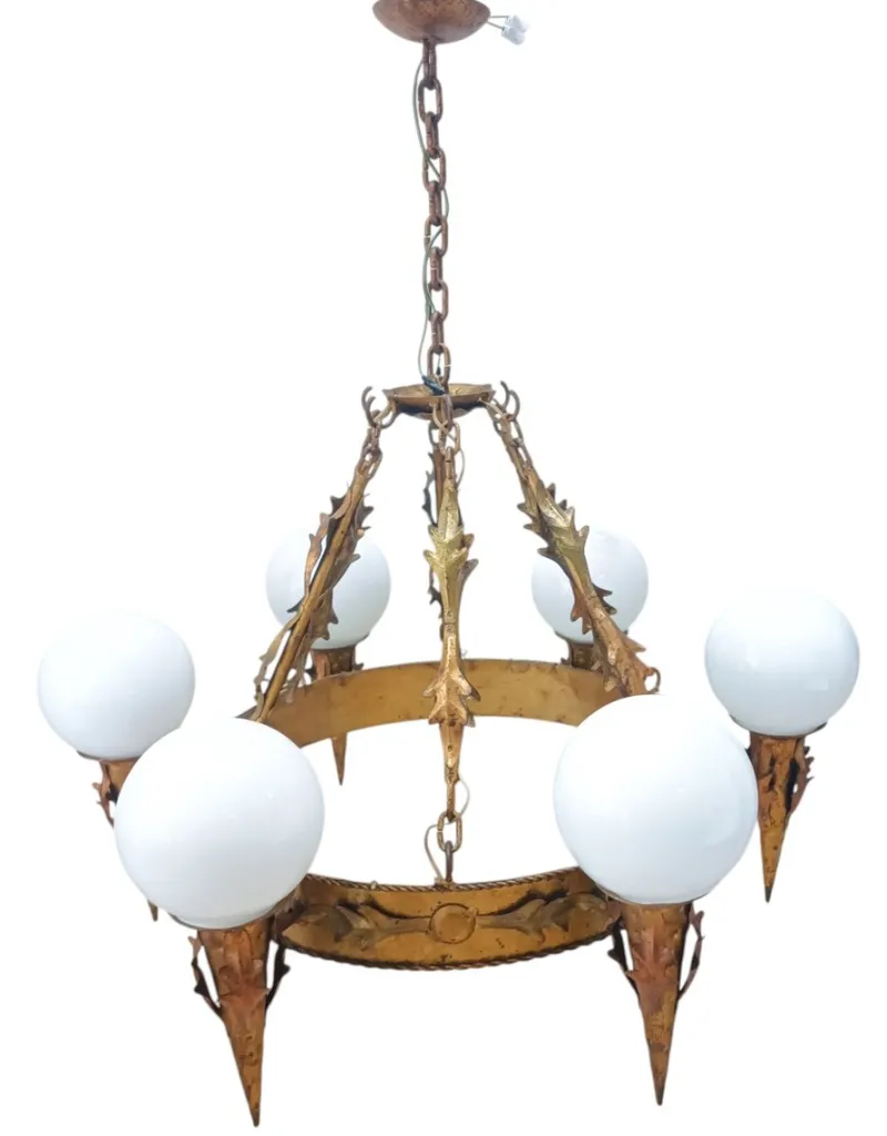 Best Pamono Large Vintage Regency Lamp, 1950s