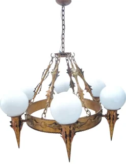 Best Pamono Large Vintage Regency Lamp, 1950s