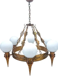 Best Pamono Large Vintage Regency Lamp, 1950s