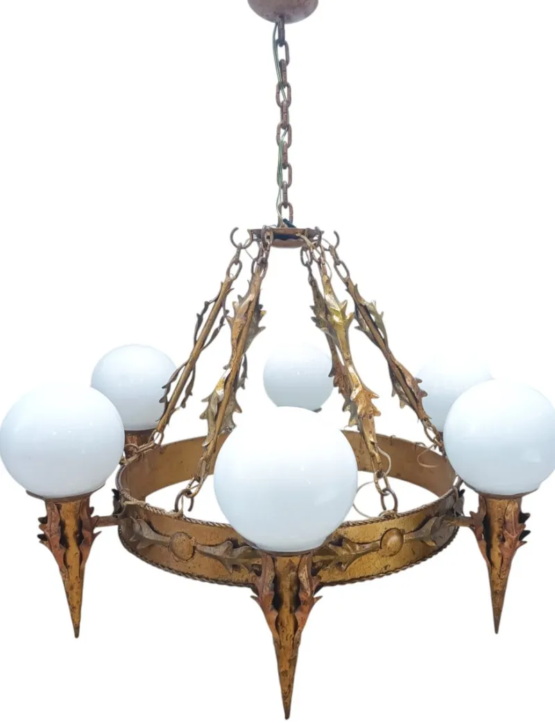 Best Pamono Large Vintage Regency Lamp, 1950s