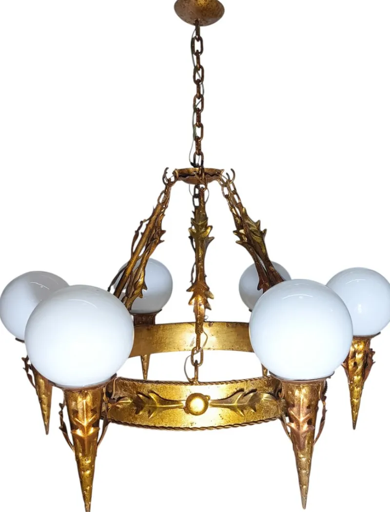 Best Pamono Large Vintage Regency Lamp, 1950s