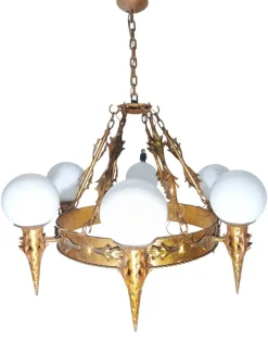 Best Pamono Large Vintage Regency Lamp, 1950s