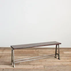 Pamono Large Vintage School Locker Room Storage Bench, 1950s> Benches
