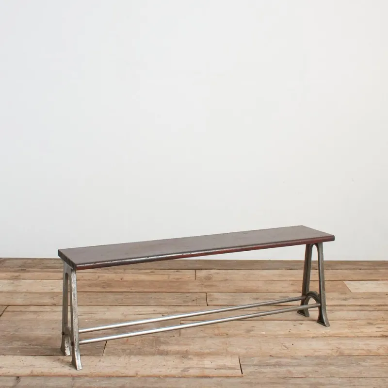 Pamono Large Vintage School Locker Room Storage Bench, 1950s> Benches