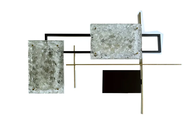 Pamono Large Vintage Sculptural Murano Glass Sconce from Arlus, 1960s> Wall Lights & Sconces