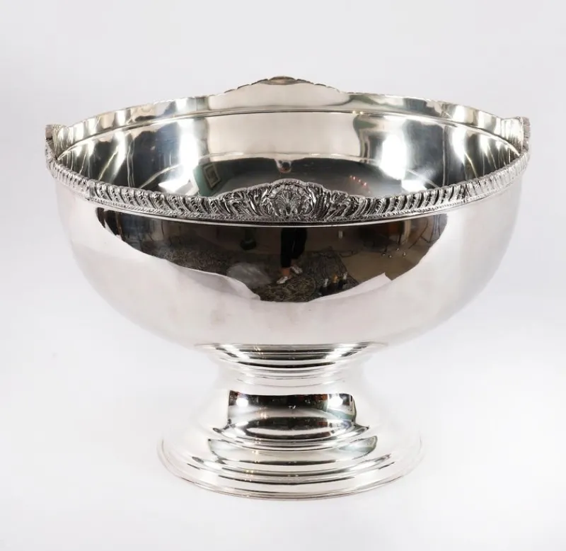 Sale Pamono Large Vintage Silver Plated Punch Bowl