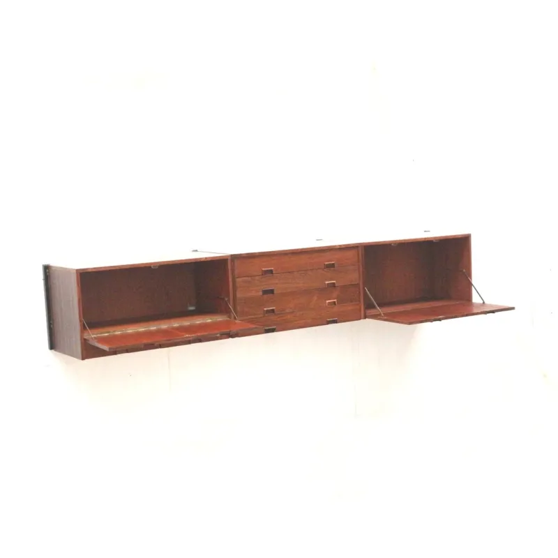 Pamono Large Vintage Wall Sideboard System, 1960s> Sideboards & Buffets