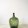New Pamono Large Vintage Wine Balloon in Green Glass, Italy, 1950s