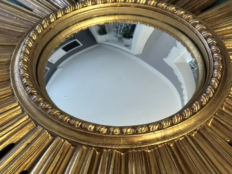Best Pamono Large Vintage Witch's Eye Sun Mirror, 1960s