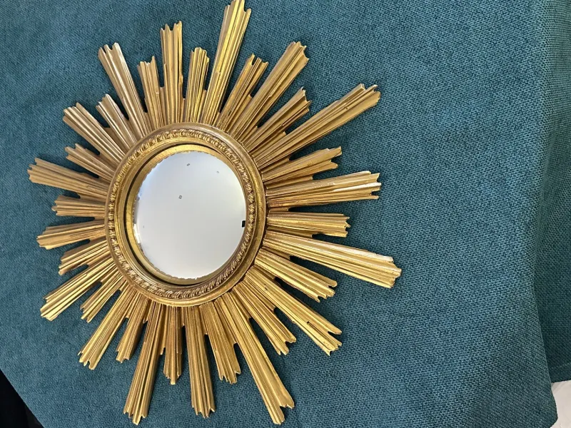 Best Pamono Large Vintage Witch's Eye Sun Mirror, 1960s