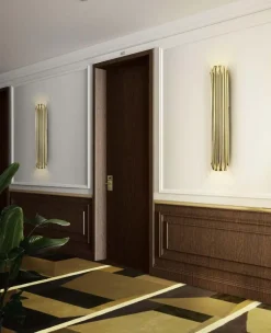 Pamono Large Wall Light In Brass With Brushed Nickel Finish