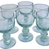 Pamono Large Water Glasses in Thick Soft Green Glass from Maison Biot, 1970s, Set of 6> Glassware