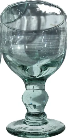 Pamono Large Water Glasses in Thick Soft Green Glass from Maison Biot, 1970s, Set of 6><noscript><img width=