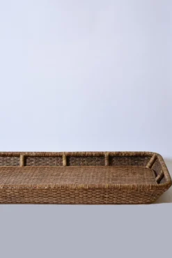 Pamono Large Wicker Tray, 1970s><noscript><img width=