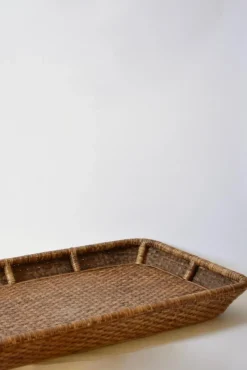 Pamono Large Wicker Tray, 1970s><noscript><img width=