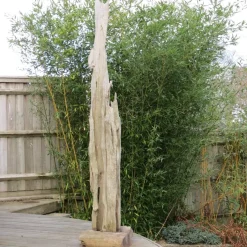 Outlet Pamono Large Wooden Brutalist Garden Sculpture