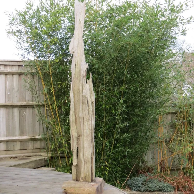 Outlet Pamono Large Wooden Brutalist Garden Sculpture
