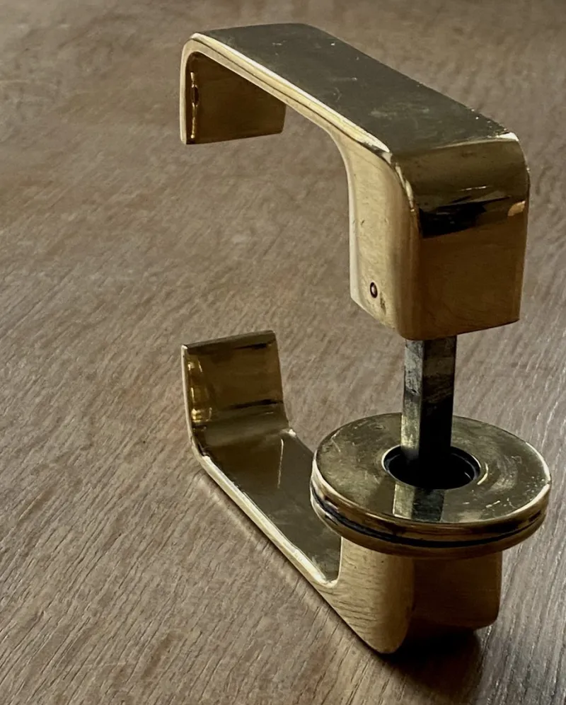 Pamono Lasta Brass Door handles by Timo Sarpaneva for Finland Primo Oy, 1960s, Set of 12> Architectural Elements