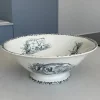 Sale Pamono Late 19th Century Antique French Earthenware Ironware Salad Bowl Marine Model from Creil Et Montereau Factory