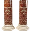 Pamono Late 19th Century Ceramic Columns, Set of 2> Architectural Elements