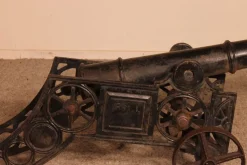 Pamono Late 19th Century Decorative English Cast Iron Cannon> Garden Accessories