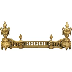 Online Pamono Late 19th Century French Bronze Fireplace Fender Set, 1890s, Set of 3