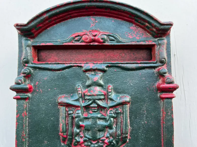 Outlet Pamono Late 19th Century French Cast Iron Post Office Mailbox , 1890s