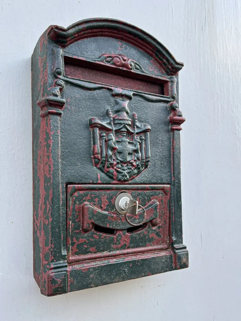 Outlet Pamono Late 19th Century French Cast Iron Post Office Mailbox , 1890s