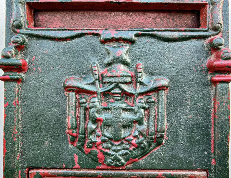 Outlet Pamono Late 19th Century French Cast Iron Post Office Mailbox , 1890s