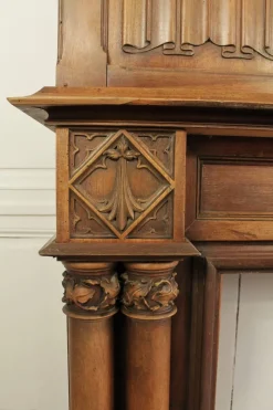 Pamono Late 19th Century Gothic Revival Fireplace><noscript><img width=